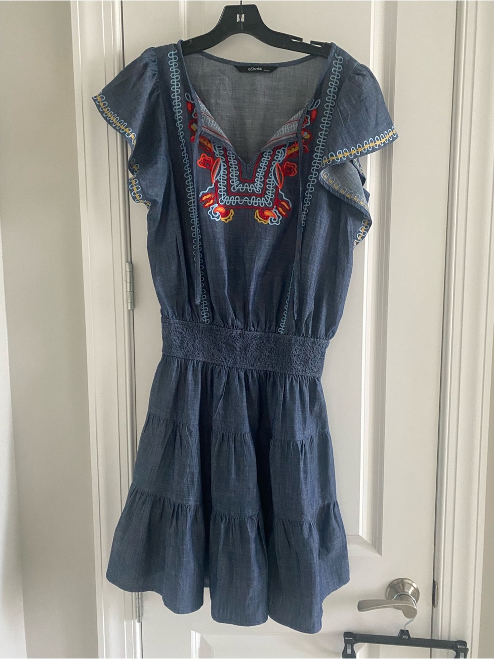 eShakti Custom Embroidered Dress See Pic For Measurements Great Condition Cotton